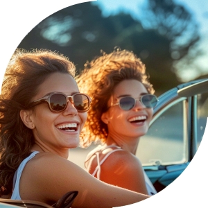 Balade en voiture vintage des années 1970 : belle virée