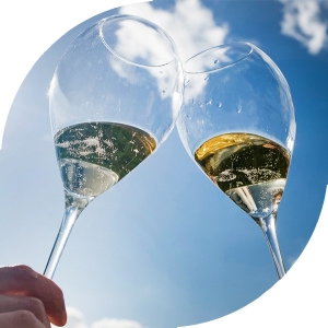 Duo coupes de champagne