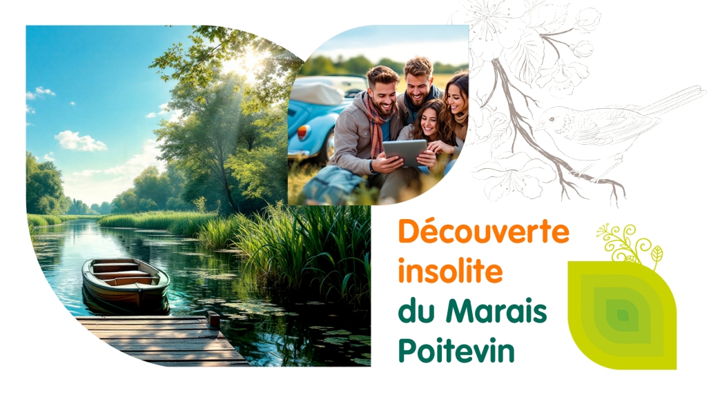 Découverte du Marais Poitevin en voiture vintage décapotable années 70